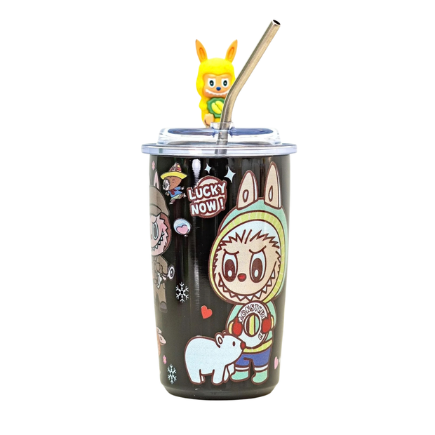 Labubu Inspired Stainless Steel Coffee Cup - 600ml