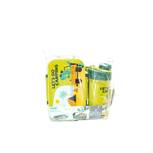 Bento Box 3 Compartment & Water Bottle Set