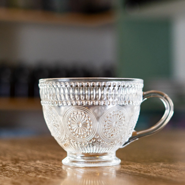 Large Embossed Tea/Coffee Mug 430ml - 3pcs