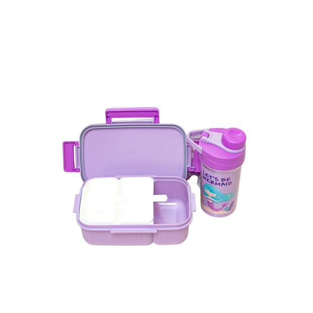 Bento Box 3 Compartment & Water Bottle Set