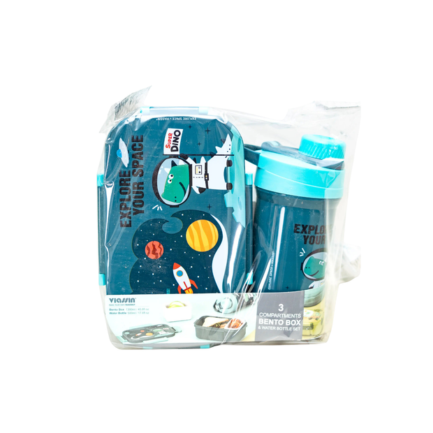 Bento Box 3 Compartment & Water Bottle Set