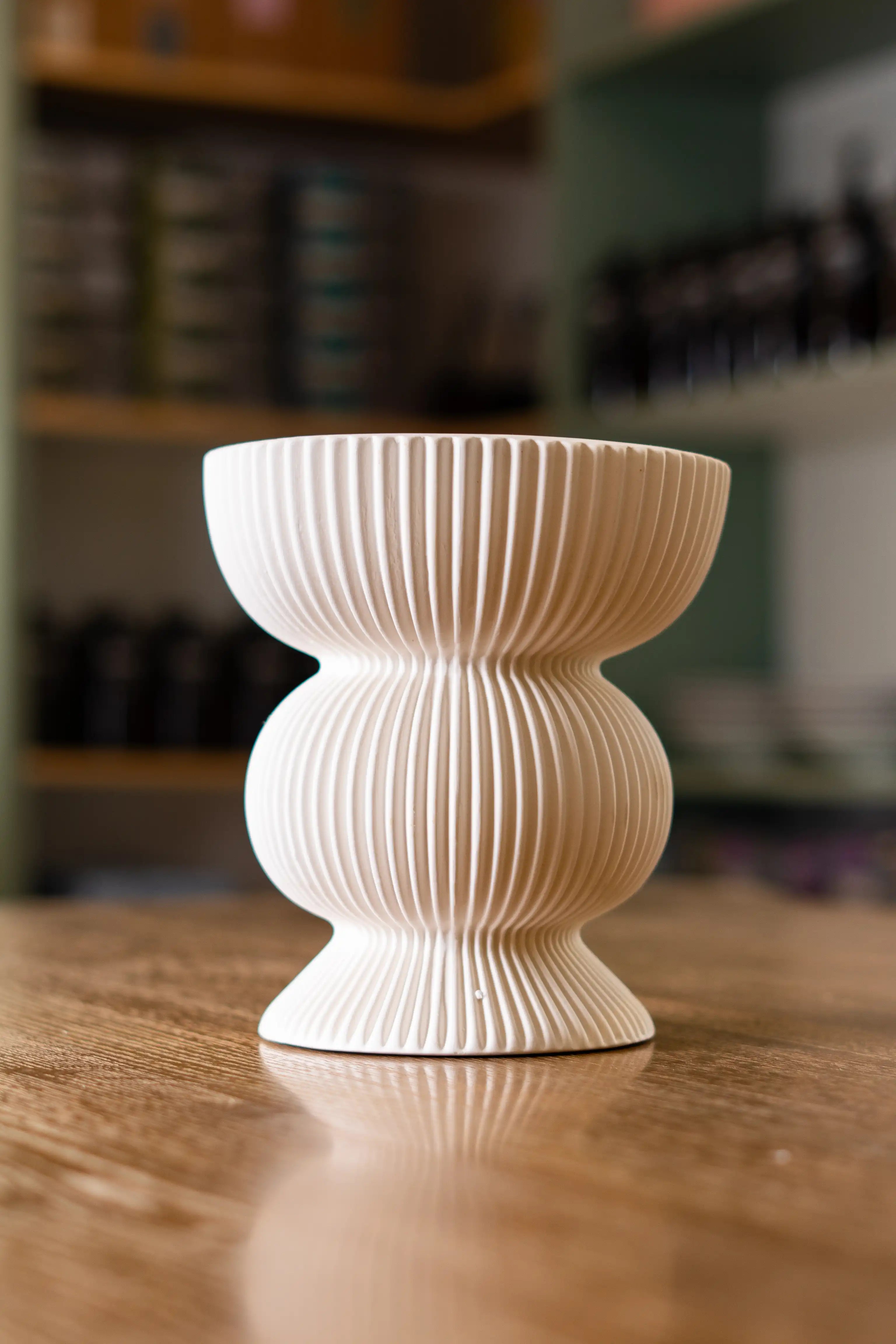 White Textured Vase