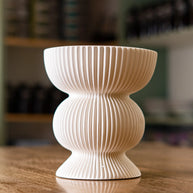 White Textured Vase