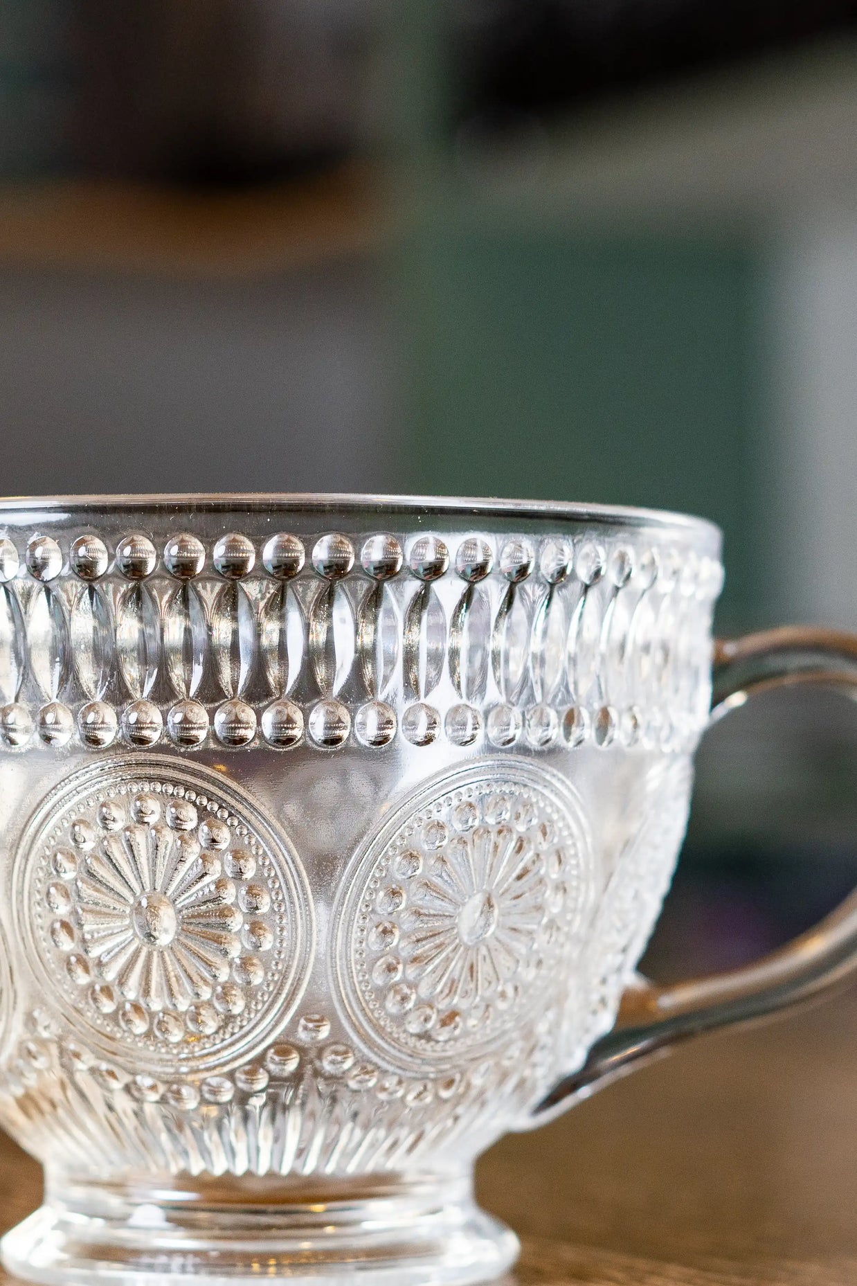 Large Embossed Tea/Coffee Mug 430ml - 3pcs