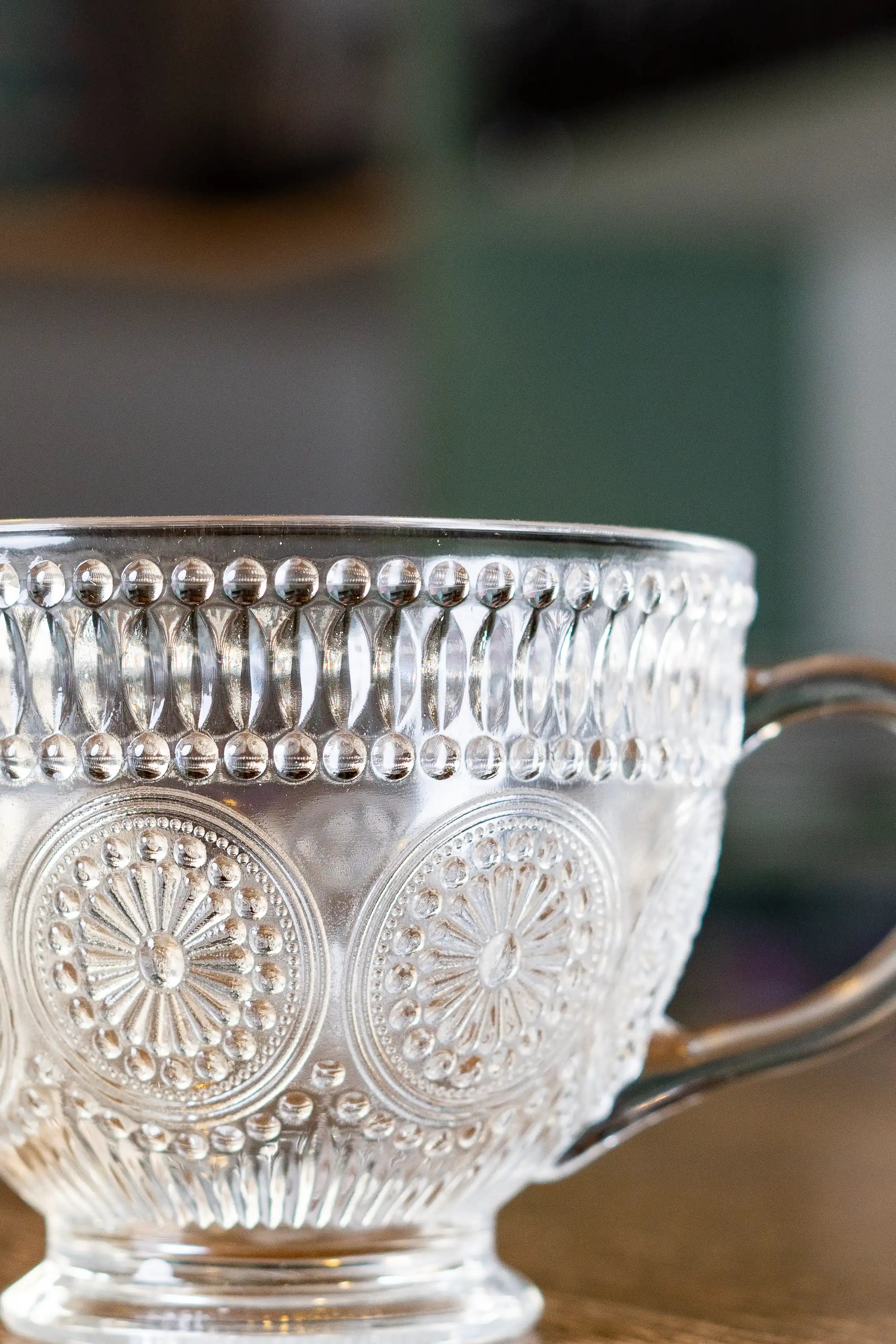 Large Embossed Tea/Coffee Mug 430ml - 3pcs