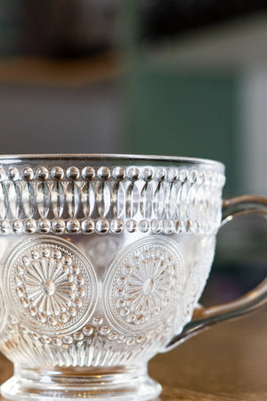 Large Embossed Tea/Coffee Mug 430ml - 3pcs