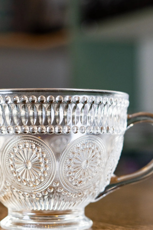 Large Embossed Tea/Coffee Mug 430ml - 3pcs
