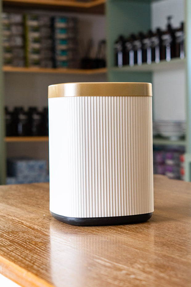 Ivory White Cylindrical Dustbin