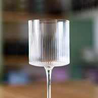 Ribbed Stem Wine Glass