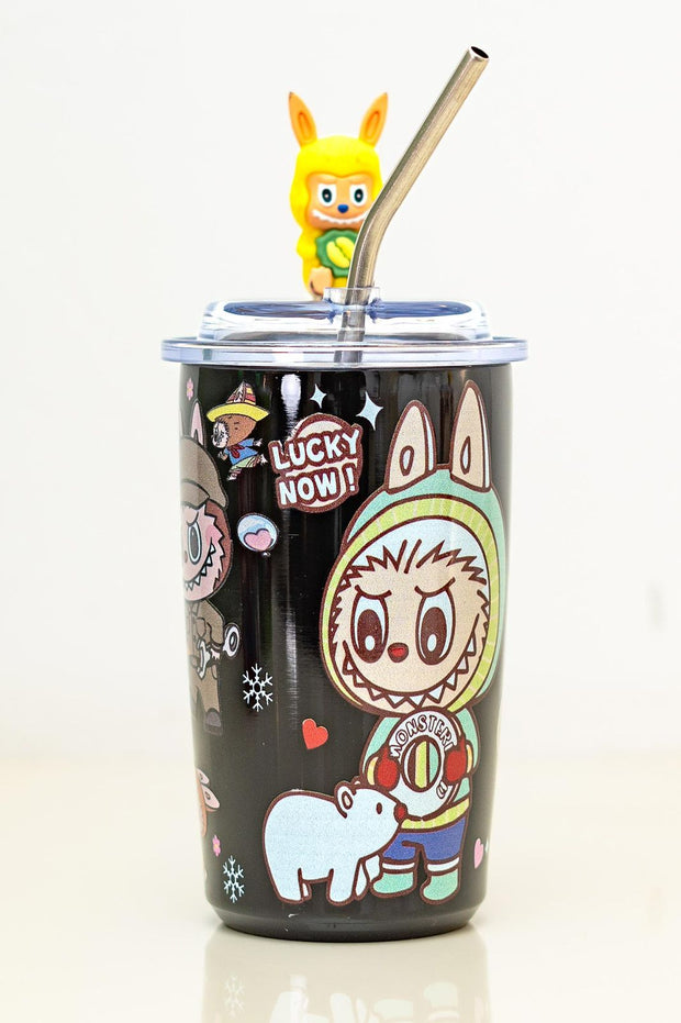 Labubu Inspired Stainless Steel Coffee Cup - 600ml