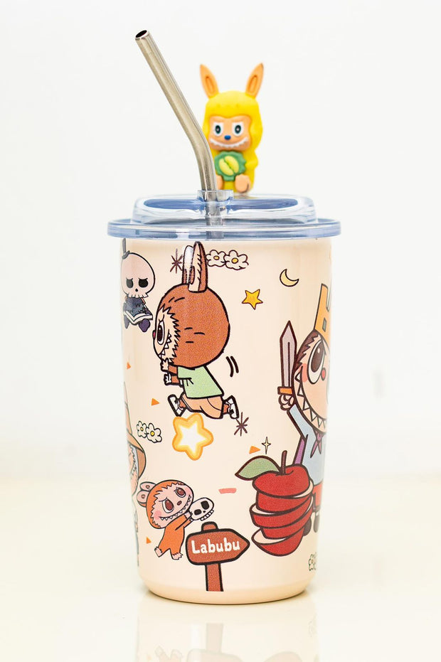 Labubu Inspired Stainless Steel Coffee Cup - 600ml